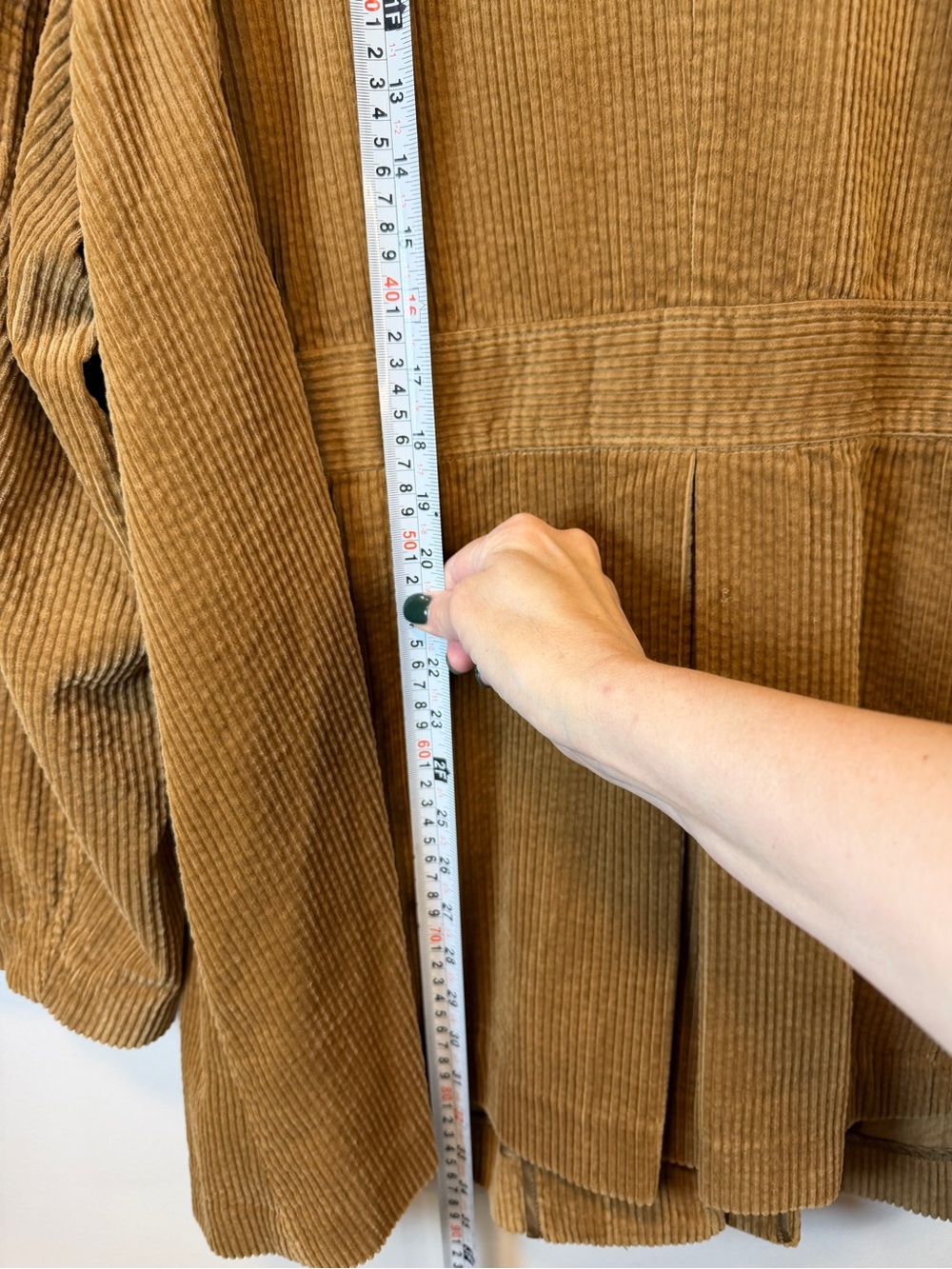 J. Jill Corduroy Button-Front Jacket Camel Color Mid Thigh Length Women’s 3X - Picture 5 of 10